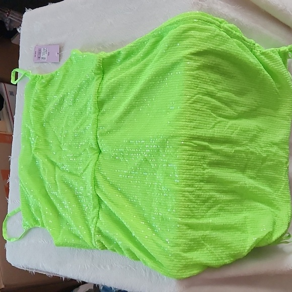 wild fable Dresses & Skirts - Wild Fable Lime Girls Sequence Dress Sz XXl Nwt